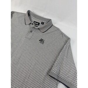 Vintage Geometric Polo Shirt Men XXL Diamond  Belmar Golf Course Cotton Ashworth